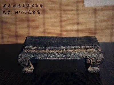 Antique and Retro Chinese Zen Decorative Ornaments, Tea Room, Household Living Room, Study Flower Pot Base, Home Decor