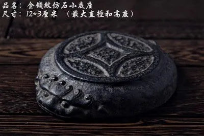Antique and Retro Chinese Zen Decorative Ornaments, Tea Room, Household Living Room, Study Flower Pot Base, Home Decor