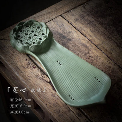 Antique ceramic tea tray teahouse creatively makes old imitation wood tea tray to dry soak small tea table and tea sea tea tray