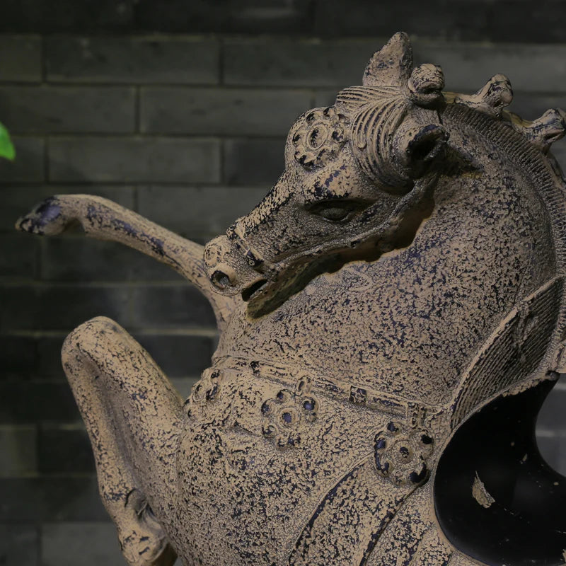 Antique crafts Home Feng Shui ornaments Imitation stone  General horse