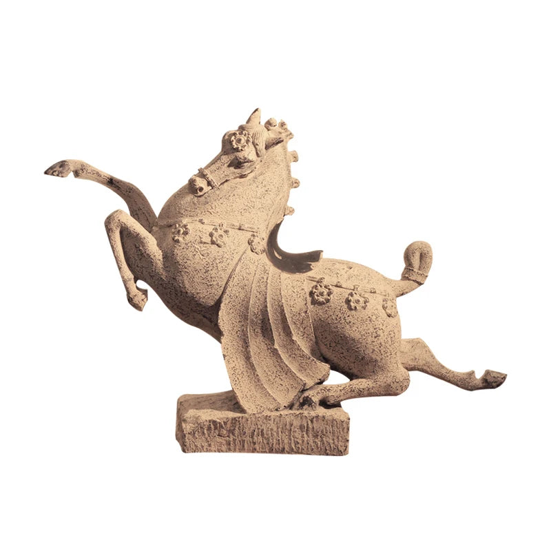 Antique crafts Home Feng Shui ornaments Imitation stone  General horse