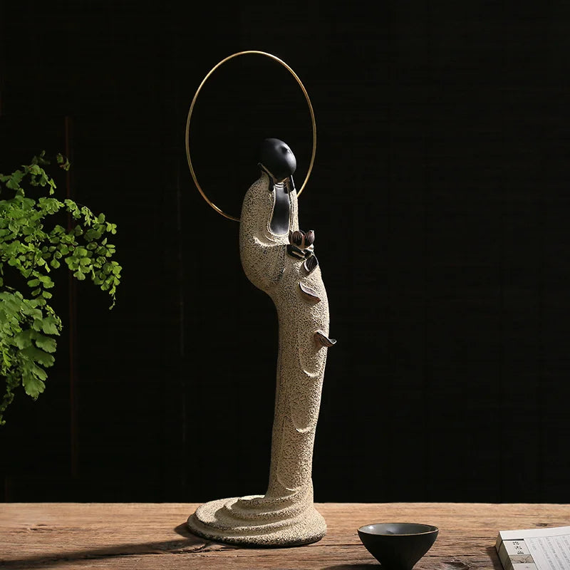 Antique one leaf bodhi Decoration Backflow incense pedestal A world in a flower and A grain of stand in the heavy