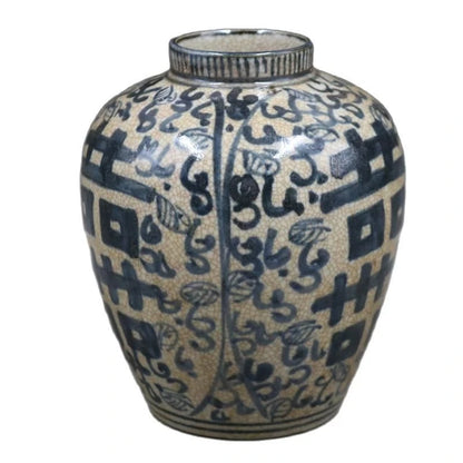 Antique porcelain Jiajing, blue and white, Xizi pattern, pot altar, hand-painted family decoration collection