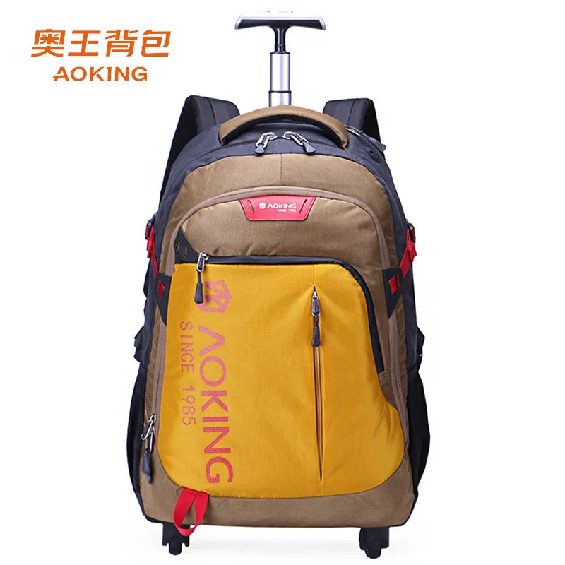 Aoking  22 Inch Water Proof Rolling Luggage Backpack 20 Inch Men Business Travel Trolley Bag with Wheels Rolling Suitcase Bag