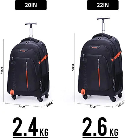 Aoking  22 Inch Water Proof Rolling Luggage Backpack 20 Inch Men Business Travel Trolley Bag with Wheels Rolling Suitcase Bag