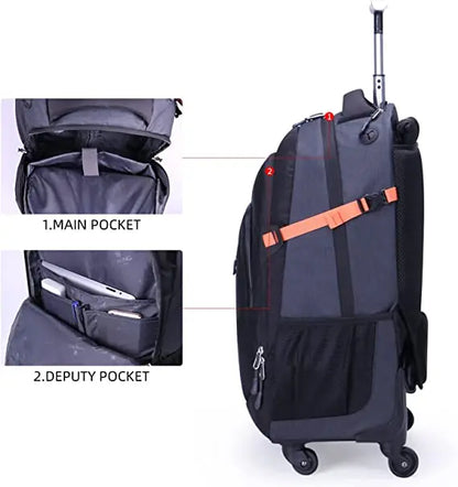 Aoking  22 Inch Water Proof Rolling Luggage Backpack 20 Inch Men Business Travel Trolley Bag with Wheels Rolling Suitcase Bag
