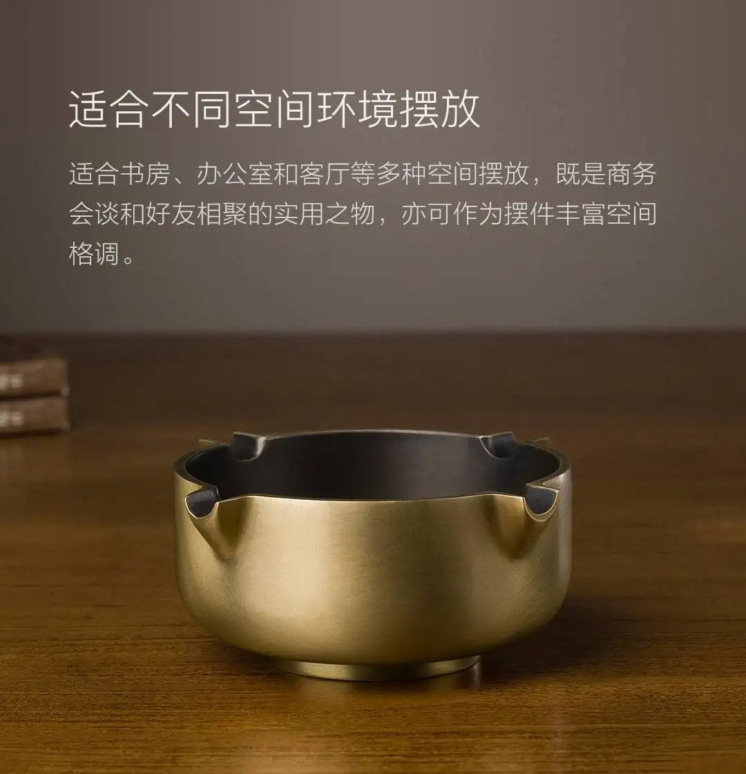 Arab high grade luxury GOOD LUCK Royal Handmade brass Ashtray statue HOME company office business BEST MALE MEN birthday GIFT A2