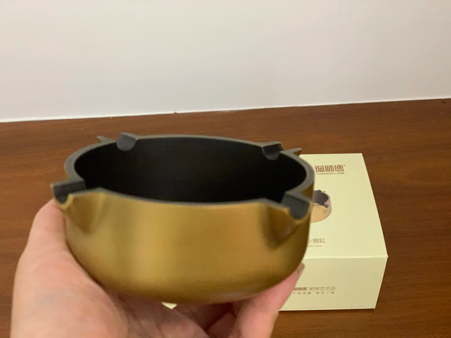 Arab high grade luxury GOOD LUCK Royal Handmade brass Ashtray statue HOME company office business BEST MALE MEN birthday GIFT A2