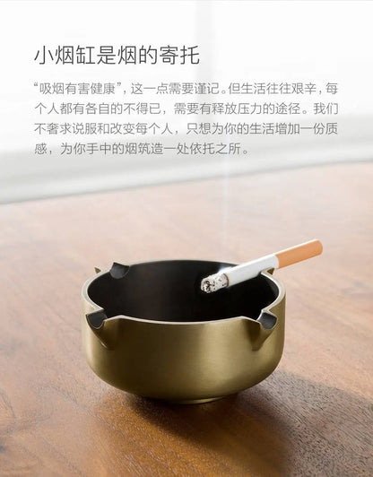 Arab high grade luxury GOOD LUCK Royal Handmade brass Ashtray statue HOME company office business BEST MALE MEN birthday GIFT A2