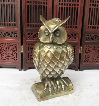 Archaize Brass Creative Collection Two Owls in Love Statue Home Decorations Crafts Statue A Pair