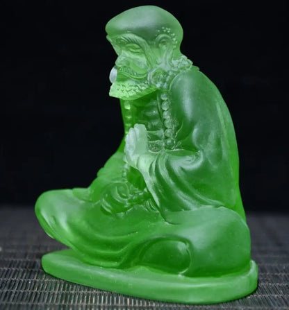 Archaize Coloured glaze Dharma Patriarch crafts statue