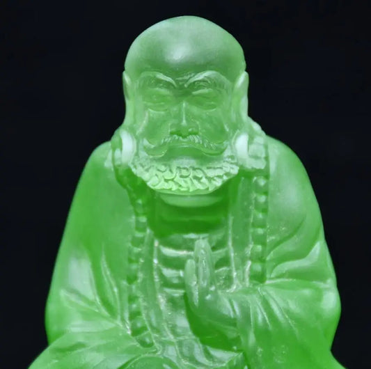 Archaize Coloured glaze Dharma Patriarch crafts statue