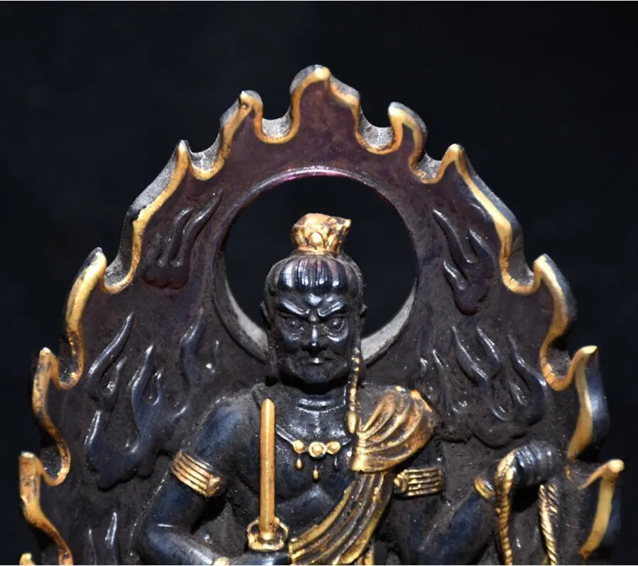Archaize Coloured glaze Mingwang Buddha crafts statue