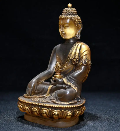 Archaize Coloured glaze Pharmacist Buddha crafts statue