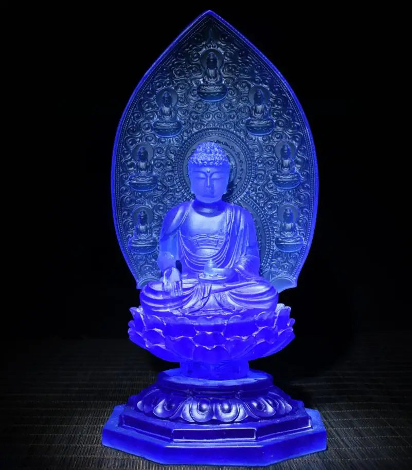 Archaize Coloured glaze Pharmacist Buddha crafts statue