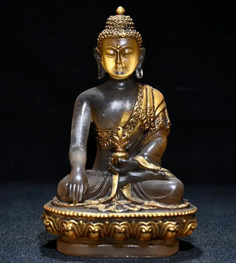 Archaize Coloured glaze Pharmacist Buddha crafts statue