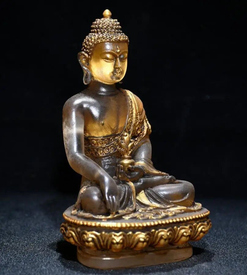 Archaize Coloured glaze Pharmacist Buddha crafts statue
