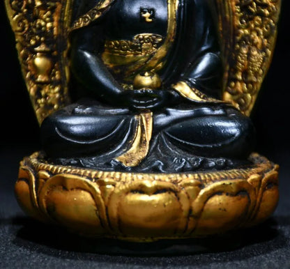 Archaize Coloured glaze Tathagata Buddha crafts statue