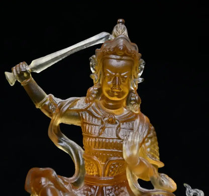 Archaize Coloured glaze Tibetan Buddha crafts statue