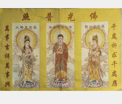 Archaize Three Saints Buddha embroidery Hanging Images crafts