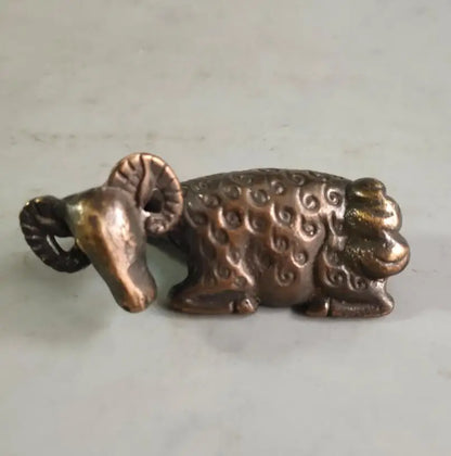 Archaize brass animal lock small crafts statue