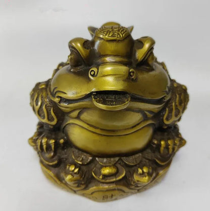Archaize brass gold toad recruit wealth crafts statue