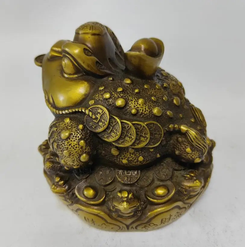 Archaize brass gold toad recruit wealth crafts statue