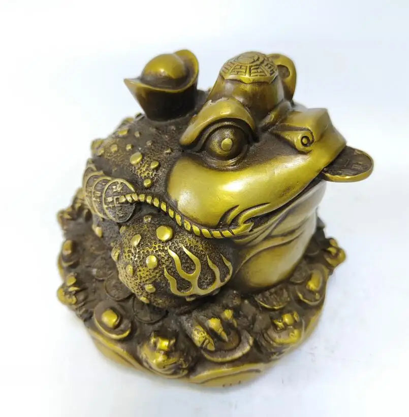 Archaize brass gold toad recruit wealth crafts statue
