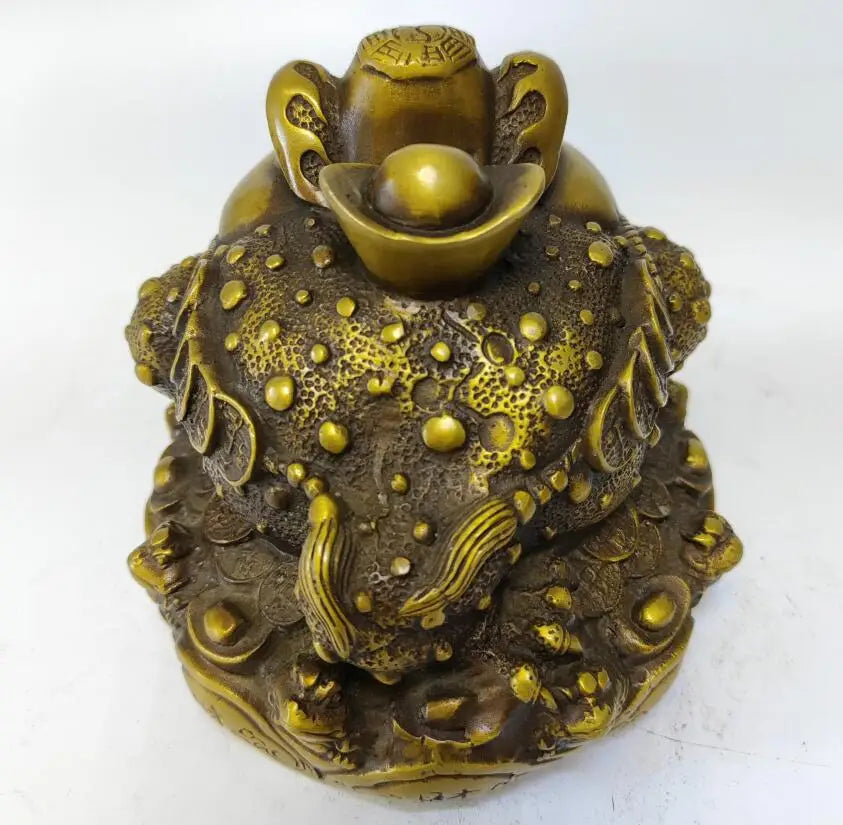 Archaize brass gold toad recruit wealth crafts statue