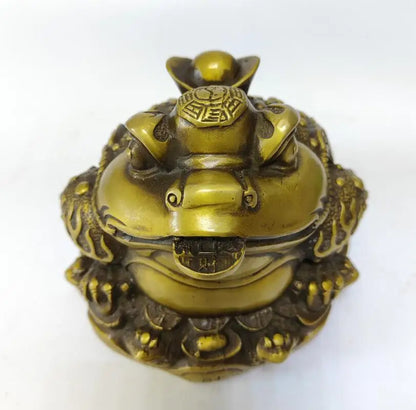Archaize brass gold toad recruit wealth crafts statue