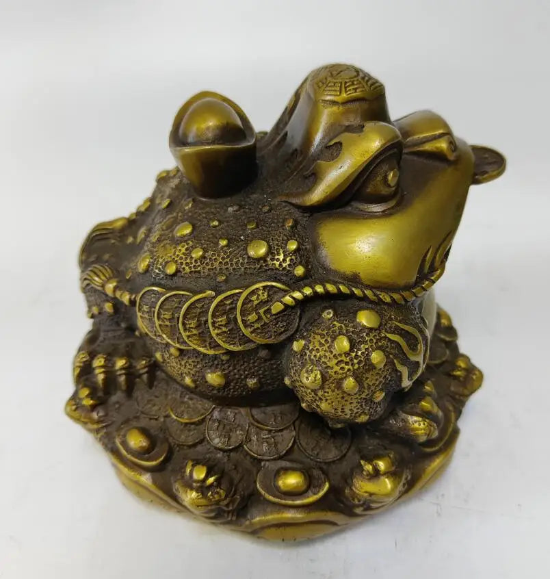 Archaize brass gold toad recruit wealth crafts statue