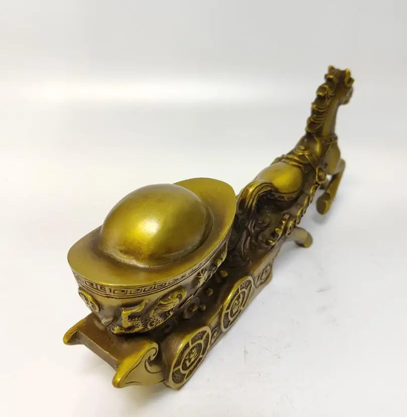 Archaize brass horse pull Ingots recruit wealth crafts statue
