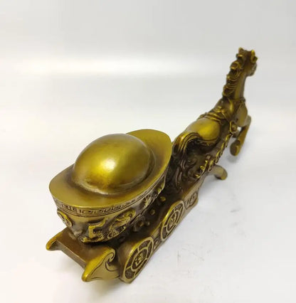 Archaize brass horse pull Ingots recruit wealth crafts statue