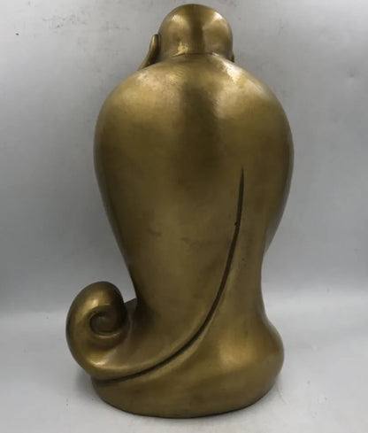 Archaize brass maitreya Buddha crafts statue