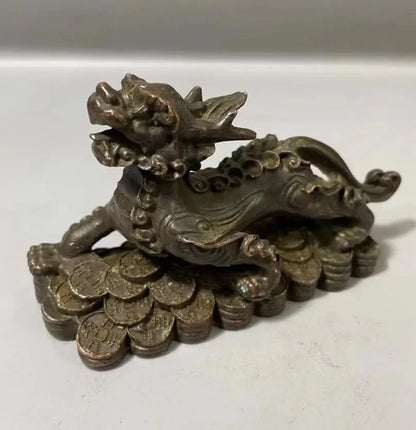 Archaize brass recruit wealth mythical wild animal small crafts statue