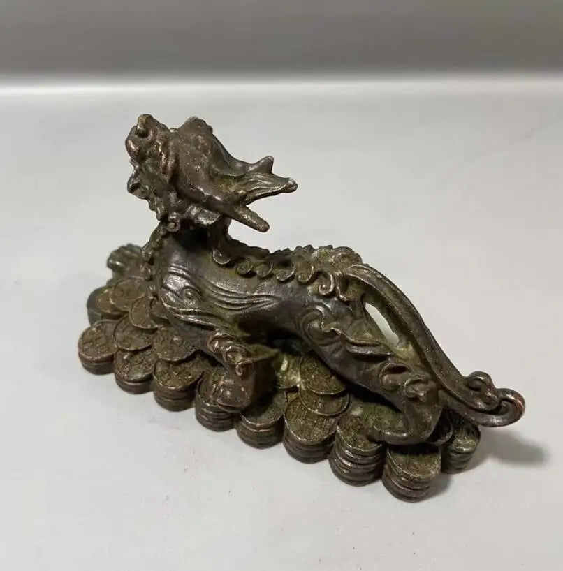 Archaize brass recruit wealth mythical wild animal small crafts statue