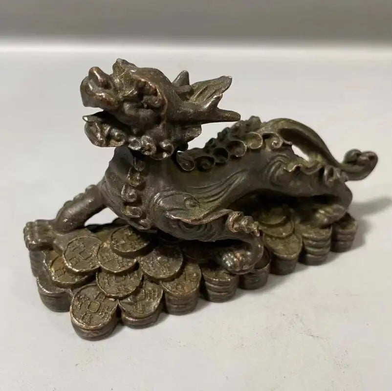 Archaize brass recruit wealth mythical wild animal small crafts statue