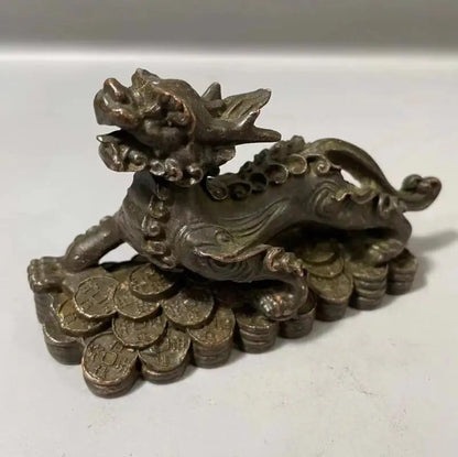 Archaize brass recruit wealth mythical wild animal small crafts statue