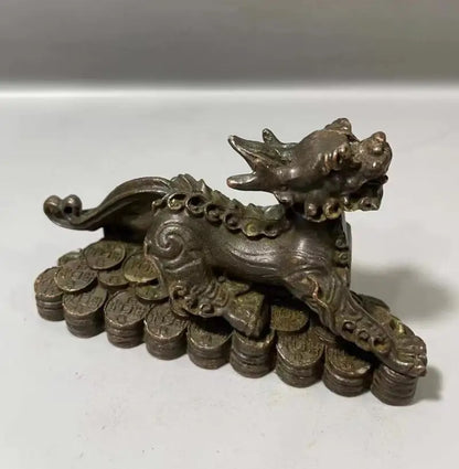 Archaize brass recruit wealth mythical wild animal small crafts statue