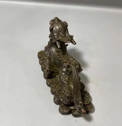 Archaize brass recruit wealth mythical wild animal small crafts statue
