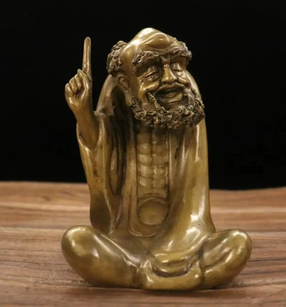 Archaize brass zen Founder Bodhidharma Patriarch household decorations crafts statue