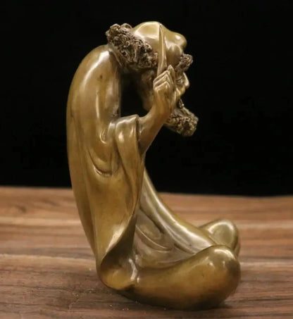 Archaize brass zen Founder Bodhidharma Patriarch household decorations crafts statue