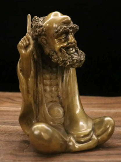 Archaize brass zen Founder Bodhidharma Patriarch household decorations crafts statue