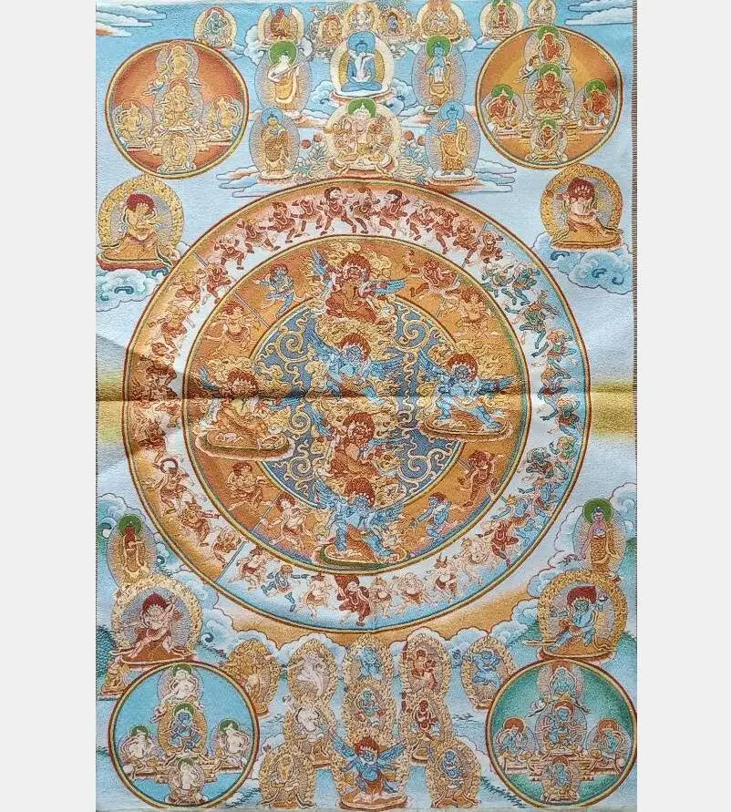 Archaize embroidery Tibetan Buddhas hanging Images crafts