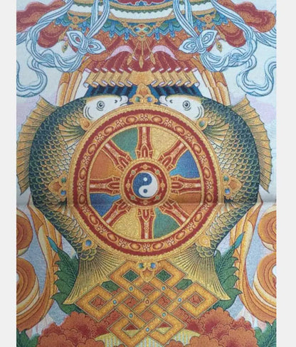 Archaize embroidery Tibetan Buddhas hanging Images crafts