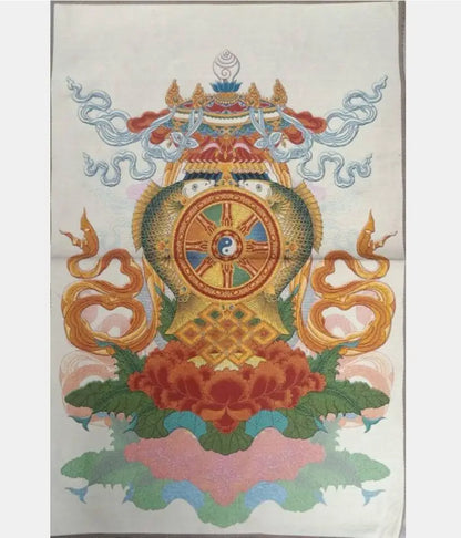 Archaize embroidery Tibetan Buddhas hanging Images crafts