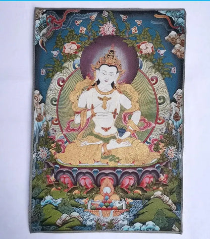 Archaize embroidery White Tara Buddha Hanging pictures crafts
