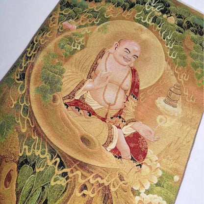 Archaize maitreya Buddha embroidery hanging Images crafts