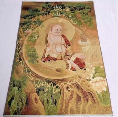 Archaize maitreya Buddha embroidery hanging Images crafts