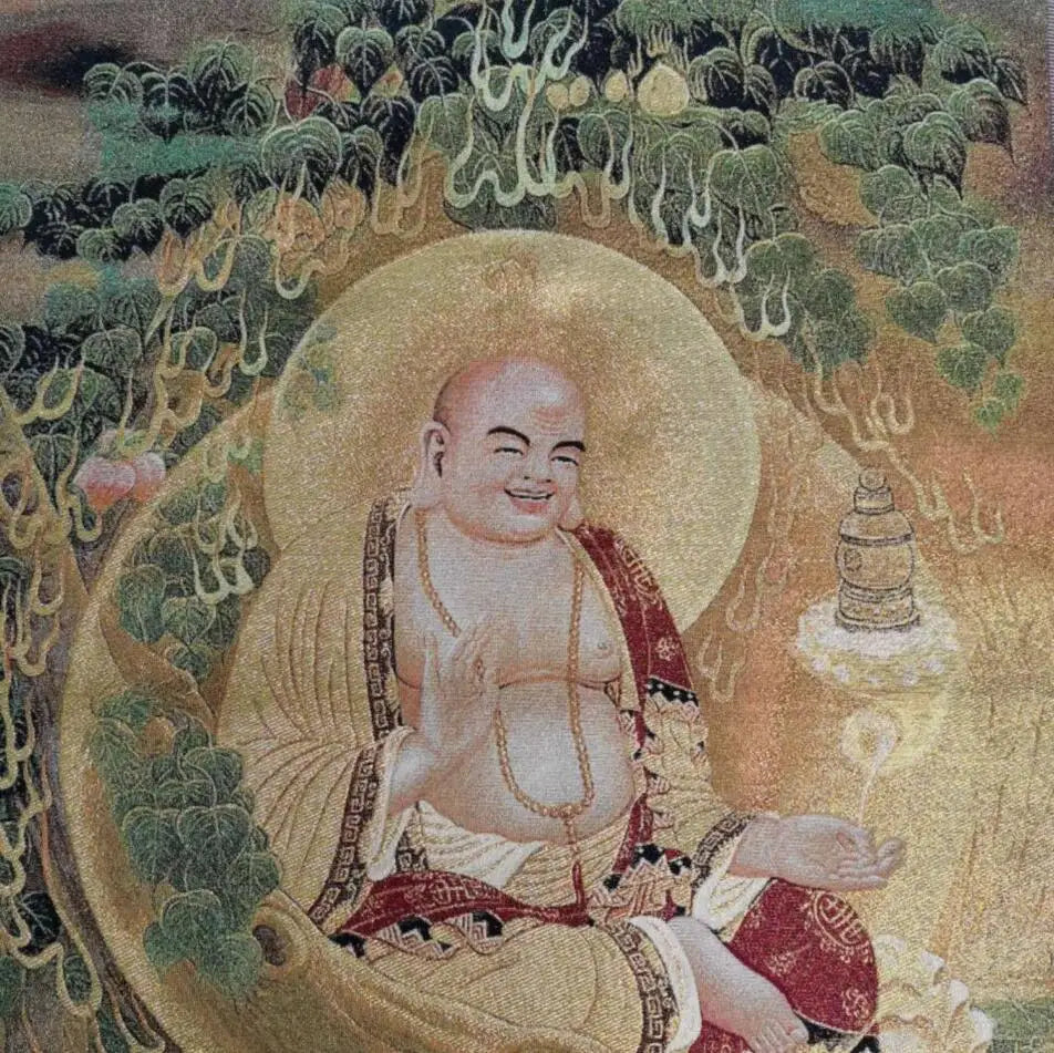 Archaize maitreya Buddha embroidery hanging Images crafts